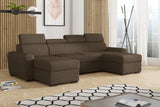 CORNER SOFA BED LAMBI U SHAPE BOUCLE FABRIC ADJUSTABLE HEADREST 2X STORAGE *CHOICE OF COLORS* / SPRINGS + FOAMADJUSTABLE HEADRESTSBOUCLE FABRIC2X STORAGE SPACEMADE IN LAMBI FABRIC CLICK HERE THIS MODEL IS UNIVERSAL WHICH MEANS YOUR CAN CHOOSE CORNER SIDE