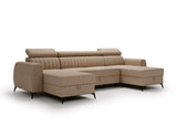 CORNER SOFA BED AURA U SHAPE 332CM / SPRINGS + FOAM CHOICE OF COLOR