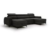 CORNER SOFA BED AURA U SHAPE 332CM / SPRINGS + FOAM CHOICE OF COLOR
