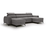 CORNER SOFA BED AURA U SHAPE 332CM / SPRINGS + FOAM CHOICE OF COLOR