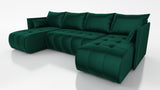 CORNER SOFA BED NESS U SHAPE *CHOICE OF COLORS* / SPRINGS + FOAMAVAILABLE IN 4 TYPES OF FABRICINARI, KRONOS, PAROSSTAIN RESISTANT FABRIC: MONOLITH, TERRADimensions: sleeping area 140/280width 292 cmdepth 152 cmheight to the seat 40 cm * dimensions given w