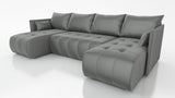CORNER SOFA BED NESS U SHAPE *CHOICE OF COLORS* / SPRINGS + FOAMAVAILABLE IN 4 TYPES OF FABRICINARI, KRONOS, PAROSSTAIN RESISTANT FABRIC: MONOLITH, TERRADimensions: sleeping area 140/280width 292 cmdepth 152 cmheight to the seat 40 cm * dimensions given w