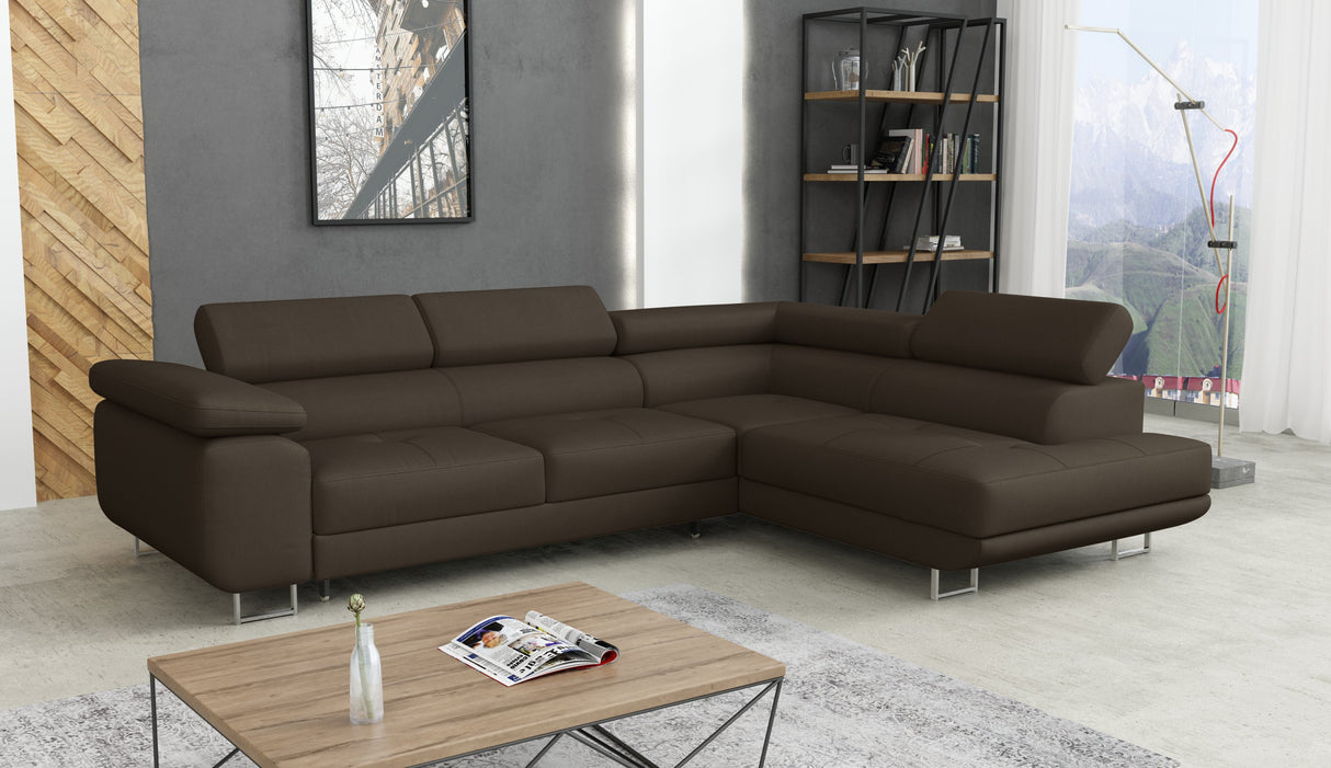 CORNER SOFA BED CALIPSO 275CM PAROS4 / SPRINGS + FOAMMade in PAROS fabric click hereProduct dimensions:- width: 275 cm- depth: 203 cm- seat depth: 56 cm- seat height: 43 cm- corner height: 90 cm- sleeping area: 125x195 cmThe corner is made of high quality