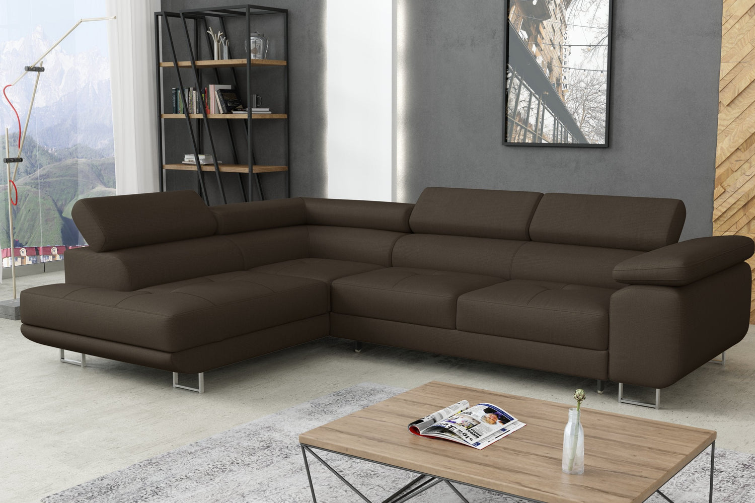 CORNER SOFA BED CALIPSO 275CM PAROS4 / SPRINGS + FOAMMade in PAROS fabric click hereProduct dimensions:- width: 275 cm- depth: 203 cm- seat depth: 56 cm- seat height: 43 cm- corner height: 90 cm- sleeping area: 125x195 cmThe corner is made of high quality