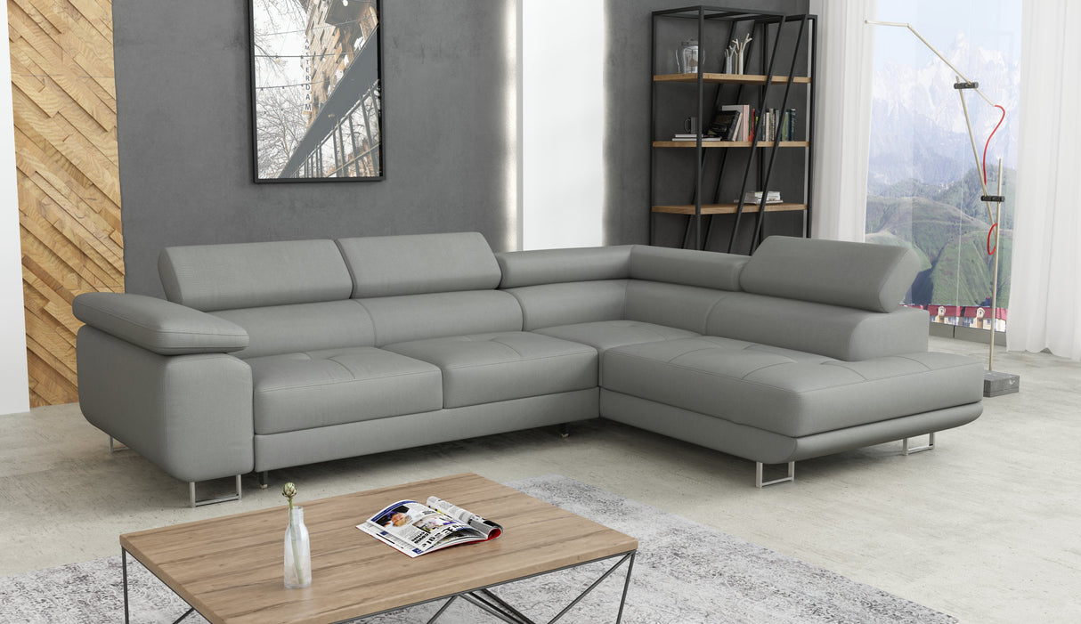 CORNER SOFA BED CALIPSO 275CM PAROS5 / SPRINGS + FOAMMade in PAROS fabric click hereProduct dimensions:- width: 275 cm- depth: 203 cm- seat depth: 56 cm- seat height: 43 cm- corner height: 90 cm- sleeping area: 125x195 cmThe corner is made of high quality
