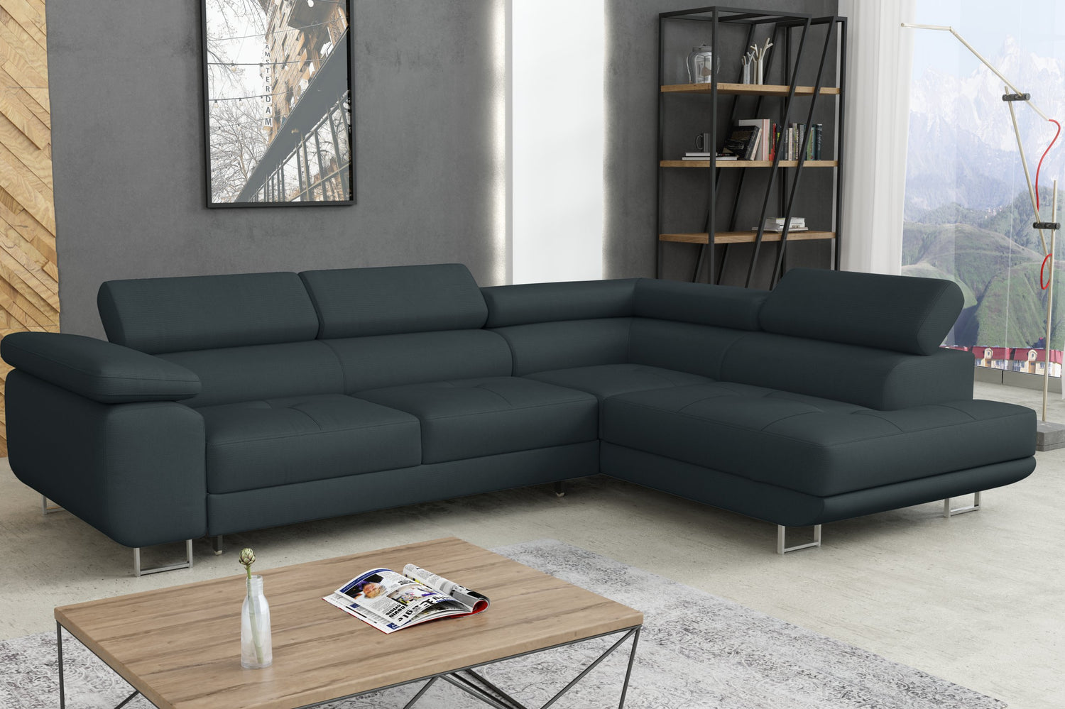 CORNER SOFA BED CALIPSO 275CM PAROS6 / SPRINGS + FOAMMade in PAROS fabric click hereProduct dimensions:- width: 275 cm- depth: 203 cm- seat depth: 56 cm- seat height: 43 cm- corner height: 90 cm- sleeping area: 125x195 cmThe corner is made of high quality