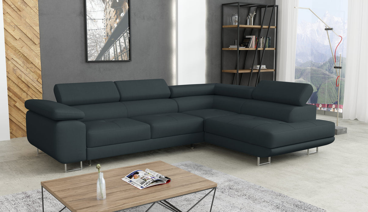 CORNER SOFA BED CALIPSO 275CM PAROS6 / SPRINGS + FOAMMade in PAROS fabric click hereProduct dimensions:- width: 275 cm- depth: 203 cm- seat depth: 56 cm- seat height: 43 cm- corner height: 90 cm- sleeping area: 125x195 cmThe corner is made of high quality