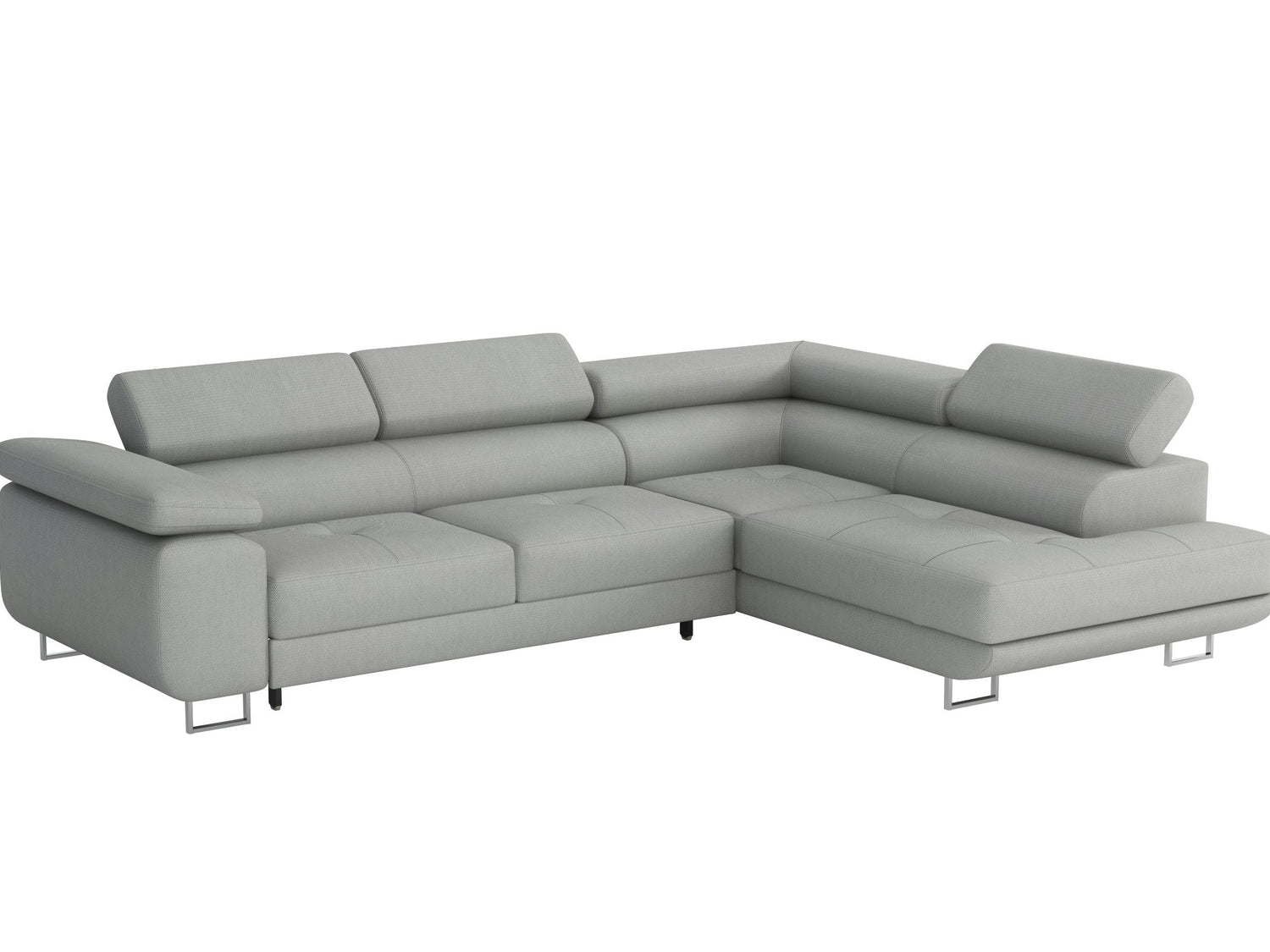 CORNER SOFA BED CALIPSO 275CM KRONOS09 / SPRINGS + FOAMMade in KRONOS fabric click hereProduct dimensions:- width: 275 cm- depth: 203 cm- seat depth: 56 cm- seat height: 43 cm- corner height: 90 cm- sleeping area: 125x195 cmThe corner is made of high qual