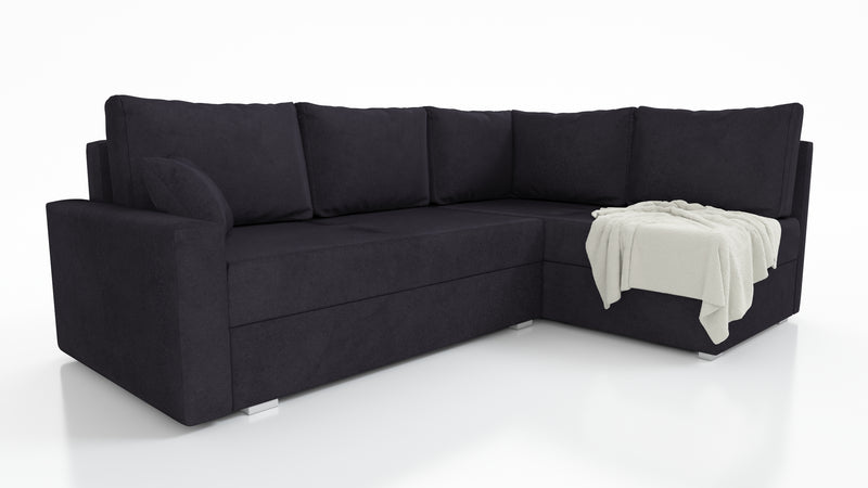 NAROŻNA SOFA ROZKŁADANA FINO 228CM + PASUJĄCY PUFA / SPRINGI + PIANKA