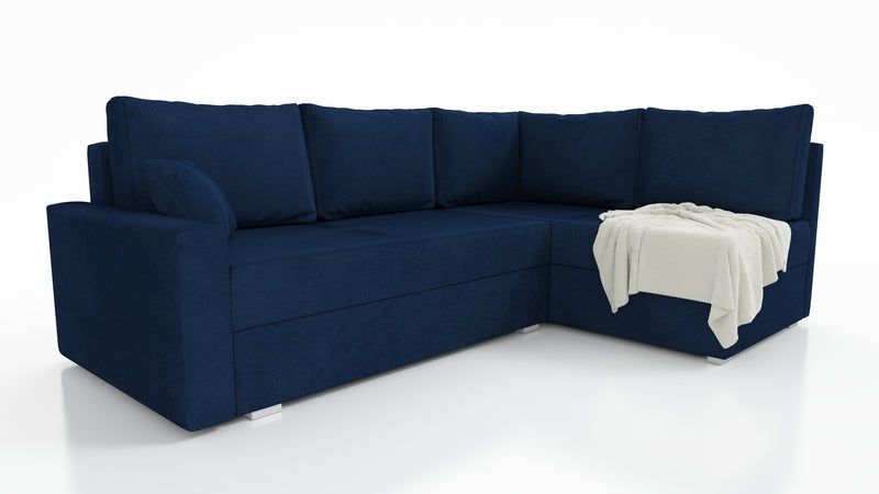 CORNER SOFA BED FINO 228CM + MATCHING STOOL / SPRINGS + FOAM