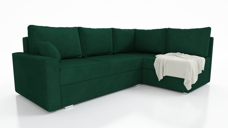 NAROŻNA SOFA ROZKŁADANA FINO 228CM/ SPRINGI + PIANKA