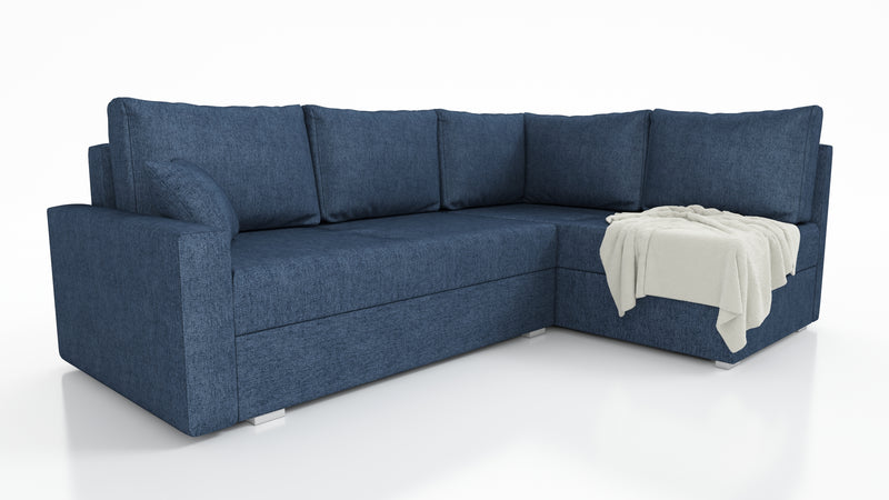 NAROŻNA SOFA ROZKŁADANA FINO 228CM/ SPRINGI + PIANKA