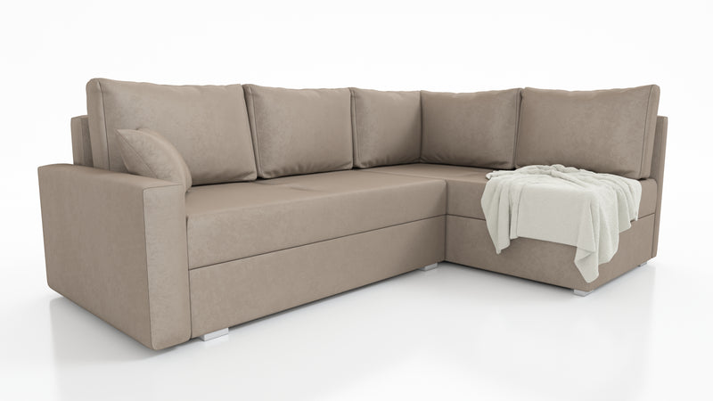 NAROŻNA SOFA ROZKŁADANA FINO 228CM/ SPRINGI + PIANKA