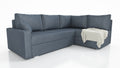 CORNER SOFA BED FINO 228CM + MATCHING STOOL / SPRINGS + FOAM