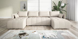 CORNER SOFA BED NESS U SHAPE *CHOICE OF COLORS* / SPRINGS + FOAMAVAILABLE IN 4 TYPES OF FABRICINARI, KRONOS, PAROSSTAIN RESISTANT FABRIC: MONOLITH, TERRADimensions: sleeping area 140/280width 292 cmdepth 152 cmheight to the seat 40 cm * dimensions given w