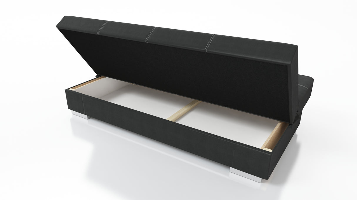 SOFA BED AXEL 195CM SAWANA 14 BLACK / SPRINGS + FOAM