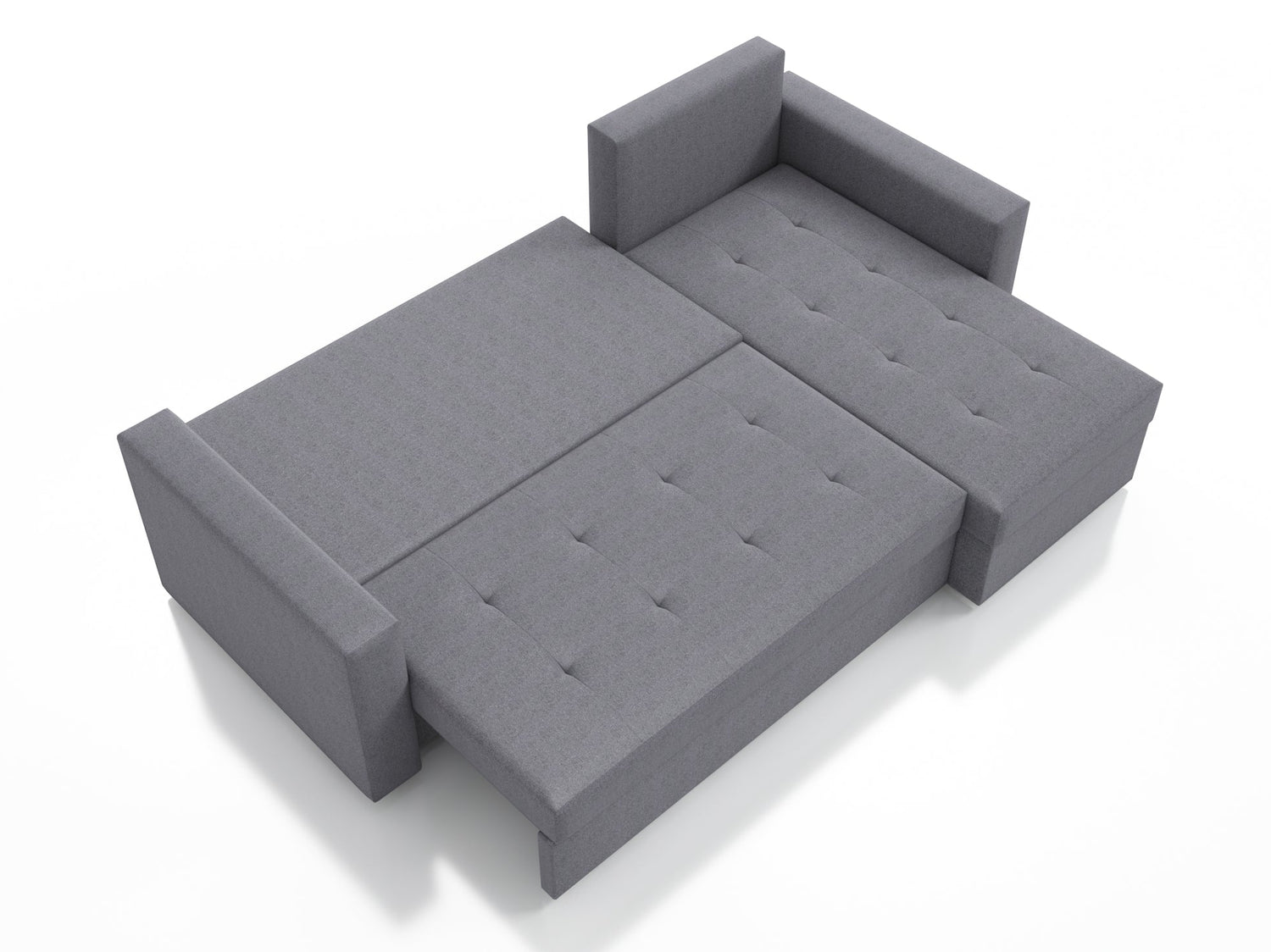 UNIVERSAL CORNER SOFA BED LOTUS 229CM GREEN KRONOS 19 2X STORAGE SPACE / FOAM 2X STORAGETHIS MODEL IS UNIVERSAL WHICH MEANS YOU CAN CHOOSE CORNER SIDE DURING ASSEMBLYSpecification made on foam construction made of board / pine wood / hdf satin plastic leg