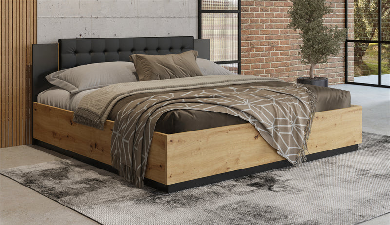 Sigma Ottoman Bed [EU Super King]The Sigma bed offers a chic and cozy upholstered headboard with charming tufting on its backrest, perfect for upgrading your master bedroom's style. Additionally, its clever under-bed compartment provides ample space to ne