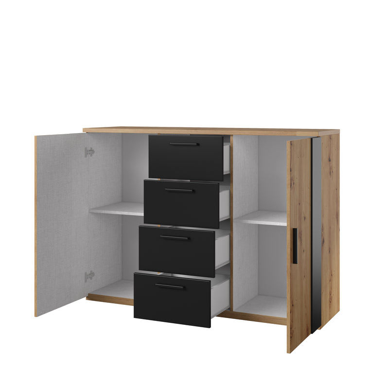 Sigma Sideboard Cabinet 132cmLooking for a sleek and stylish way to stow your belongings? Look no further than the Sigma sideboard cabinet! With its chic and subtle design, this cabinet easily fits in with your other furniture (no clashing allowed!). Craf