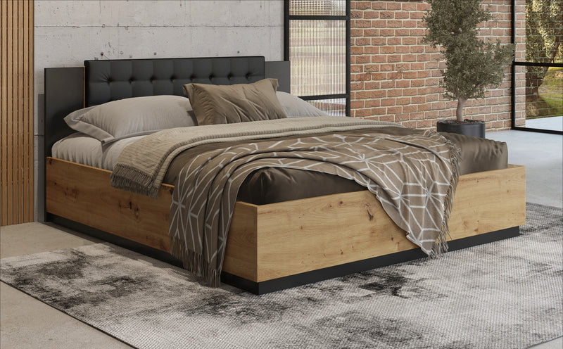 Sigma Ottoman Bed [EU King]The Sigma bed offers a chic and cozy upholstered headboard with charming tufting on its backrest, perfect for upgrading your master bedroom's style. Additionally, its clever under-bed compartment provides ample space to neatly s