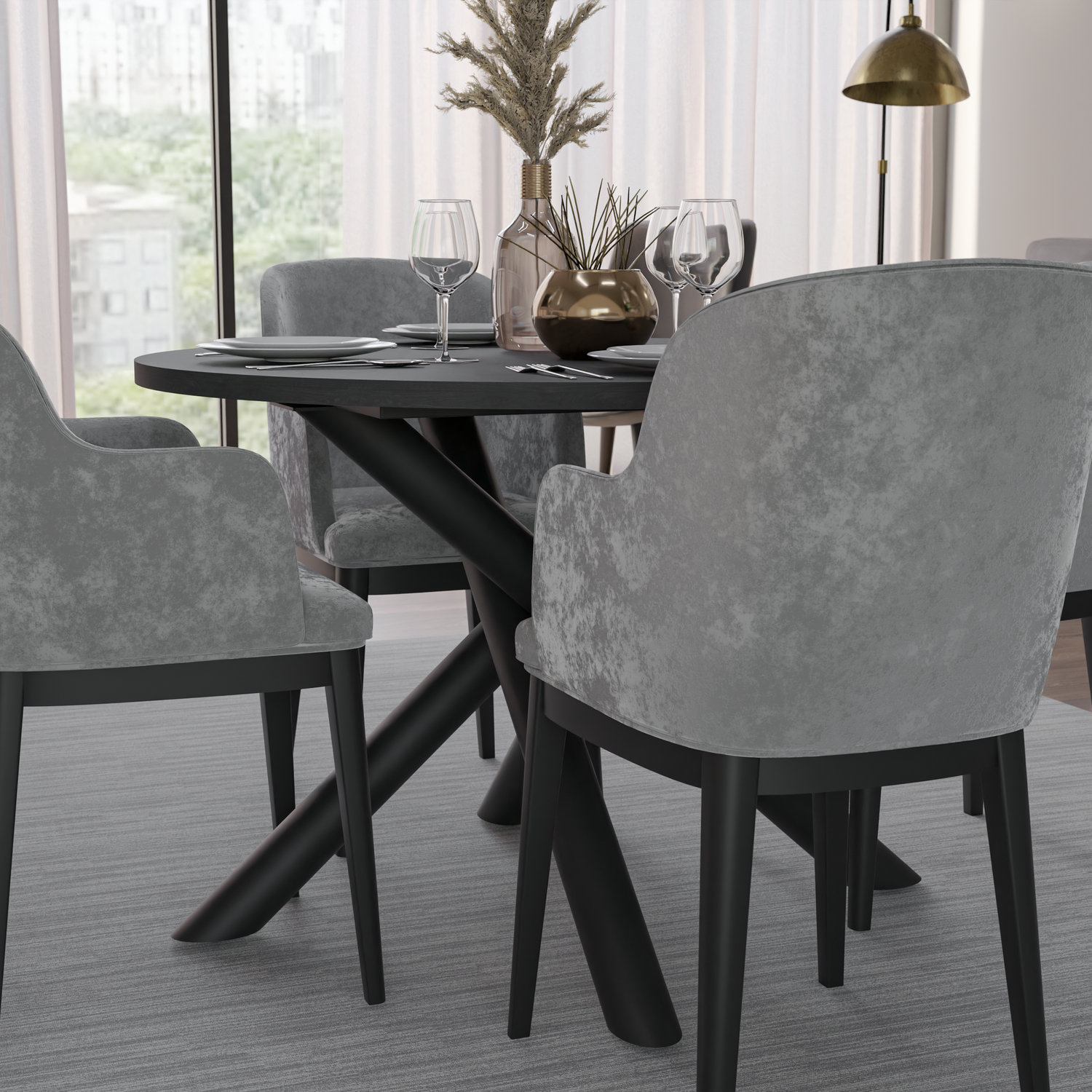 OSLO DINING TABLE PORTLAND ASH 110CM