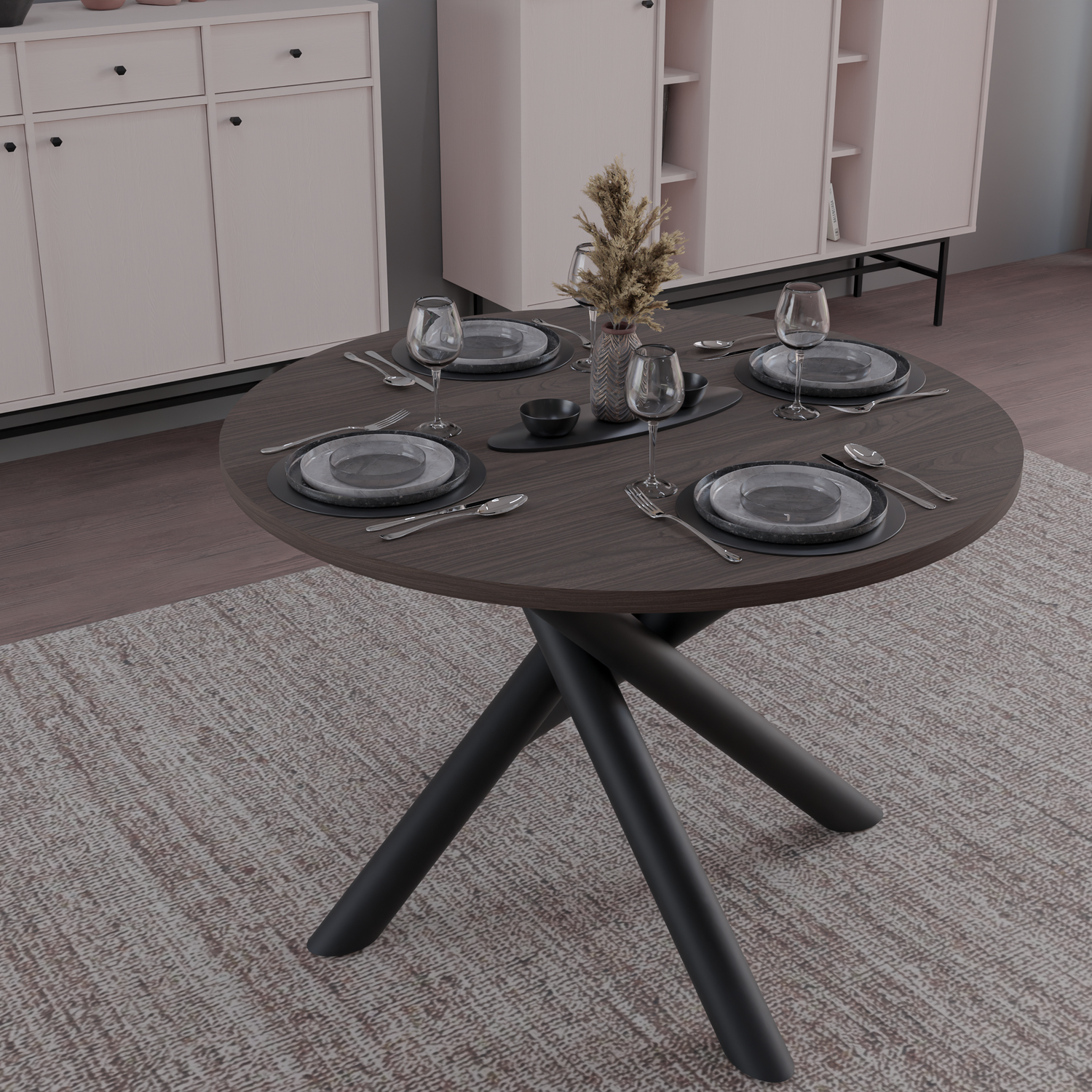 OSLO DINING TABLE WISCONSIN WALNUT 110CM