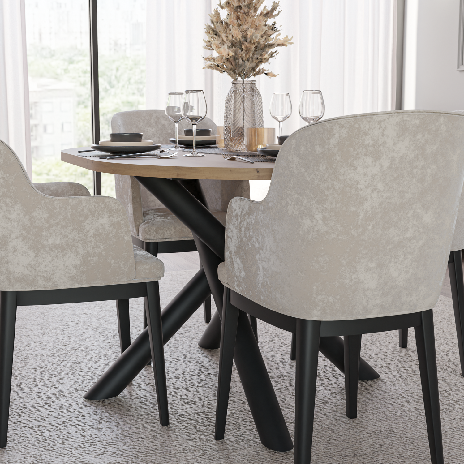 OSLO DINING TABLE ARTISAN OAK 138x100 cm