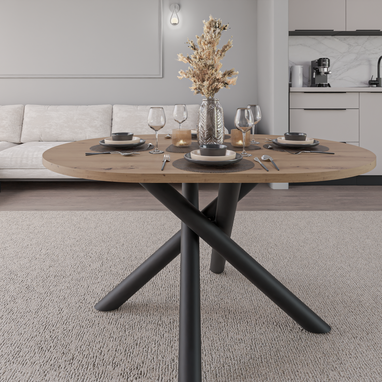 OSLO DINING TABLE ARTISAN OAK 138x100 cm