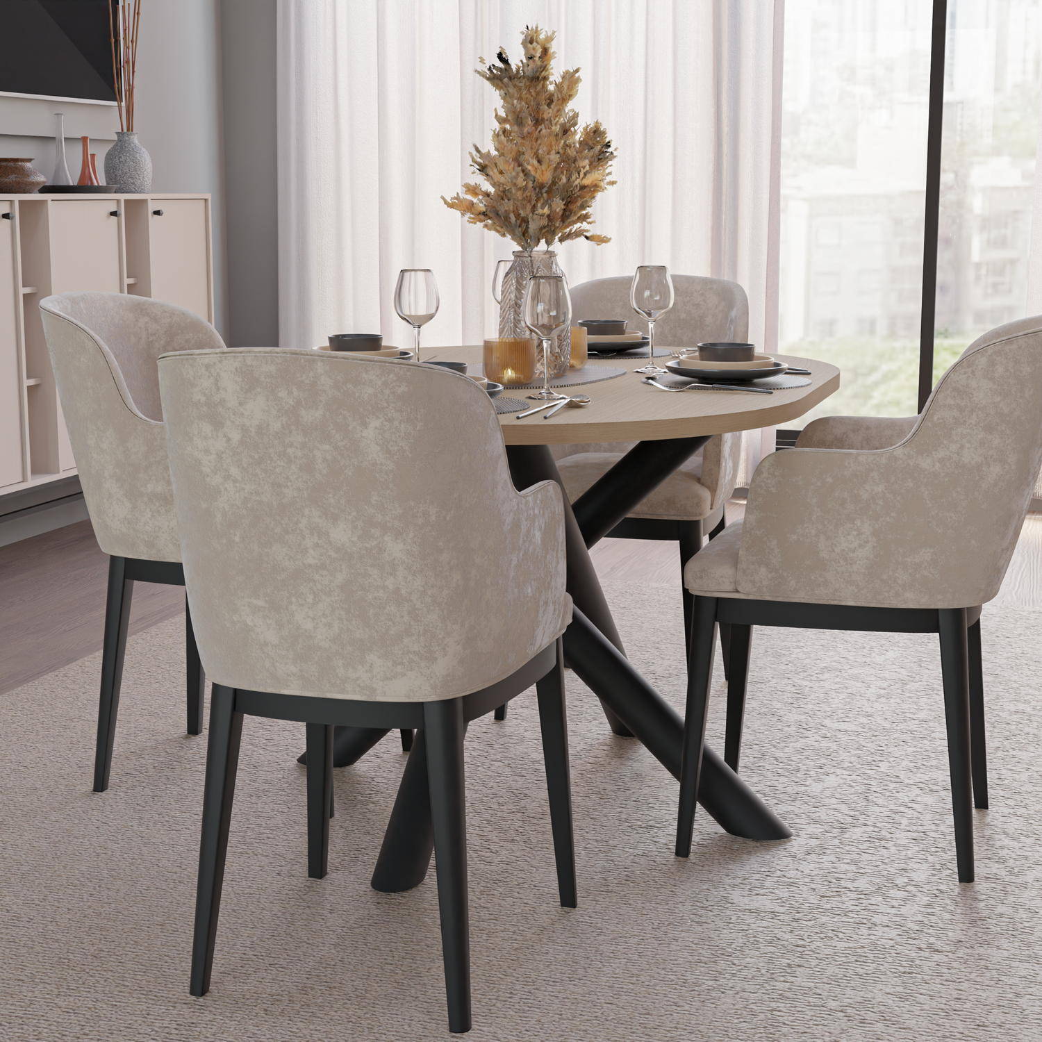 OSLO DINING TABLE LINDBERG OAK 138X100CM