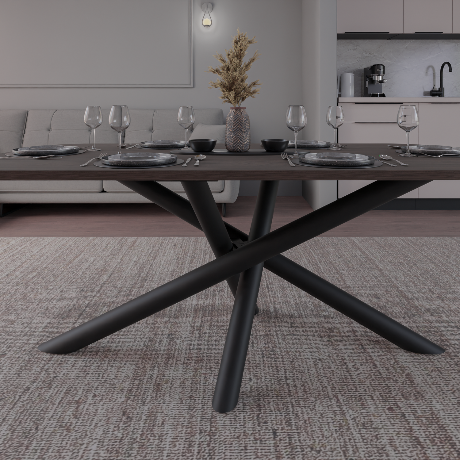 OSLO DINING TABLE WISCONSIN WALNUT 185X90CM