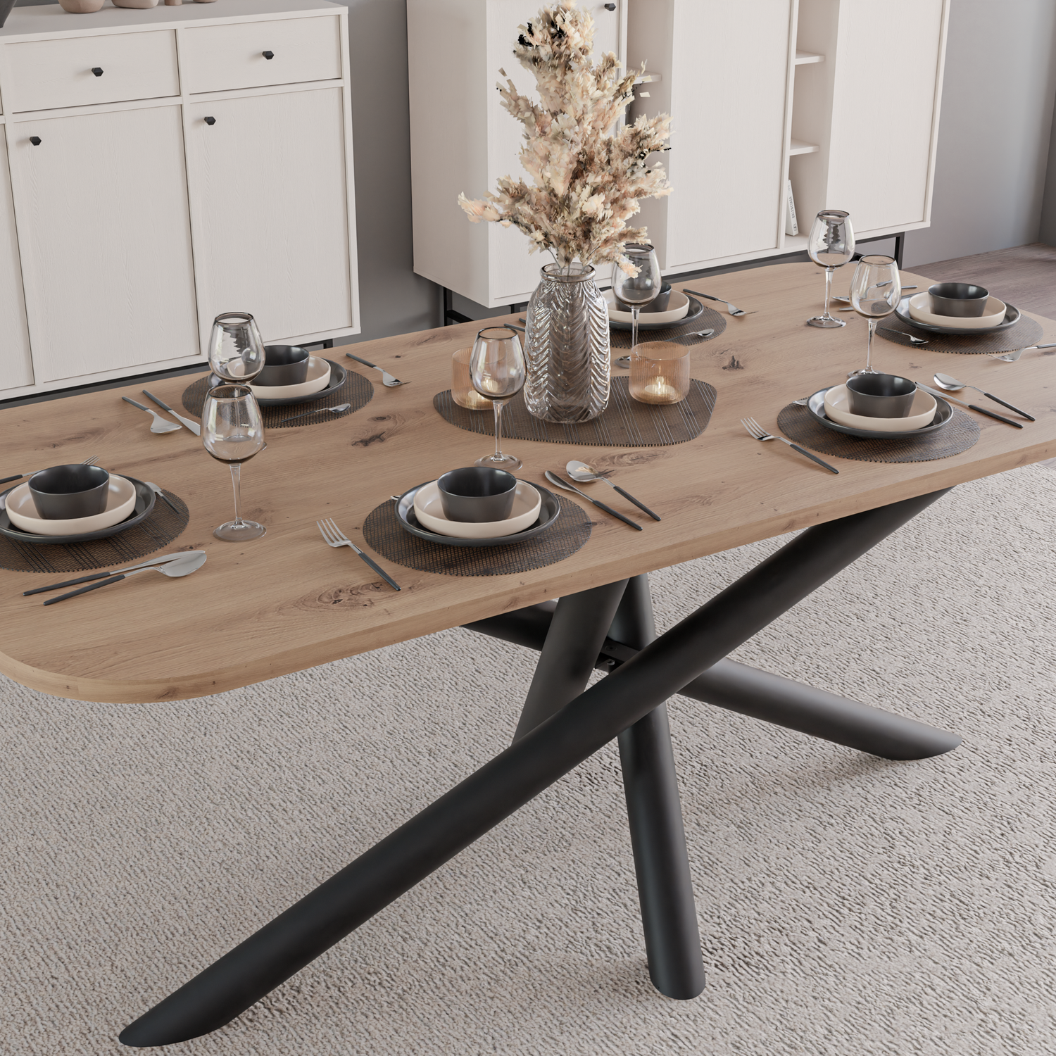OSLO DINING TABLE ARTISAN OAK  185X90CM