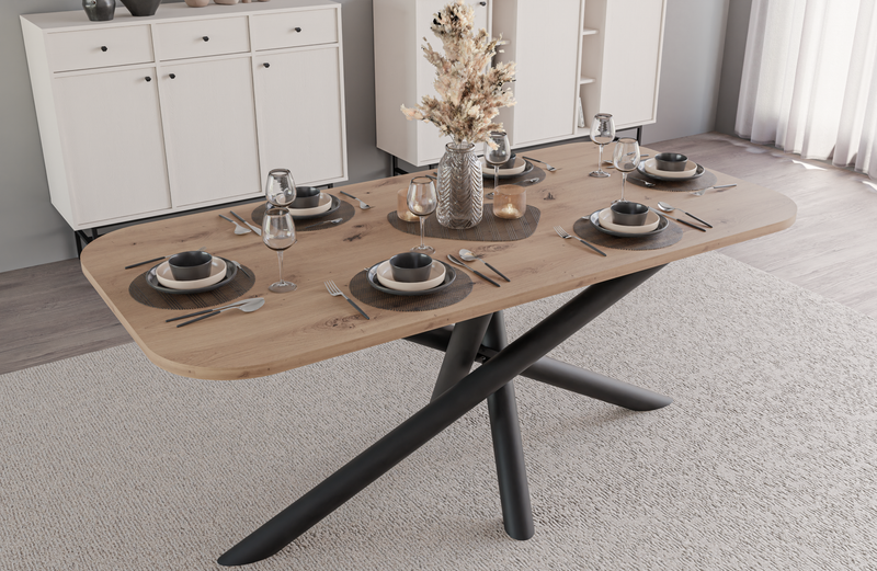 OSLO DINING TABLE ARTISAN OAK  185X90CM