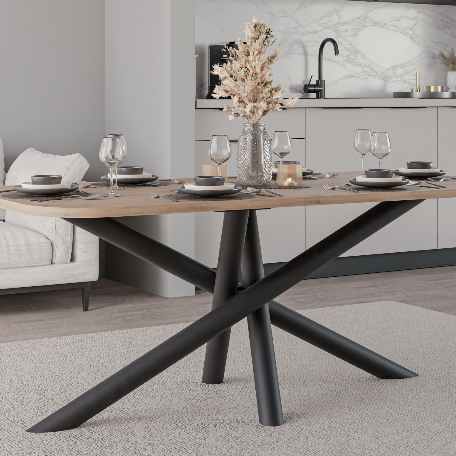 OSLO DINING TABLE ARTISAN OAK  185X90CM