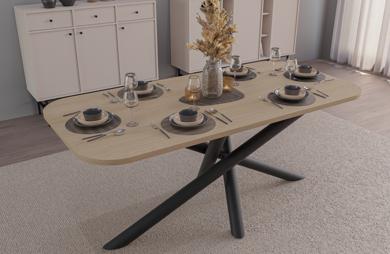 OSLO DINING TABLE 185X90CM LINDBERG OAK 185X90CM