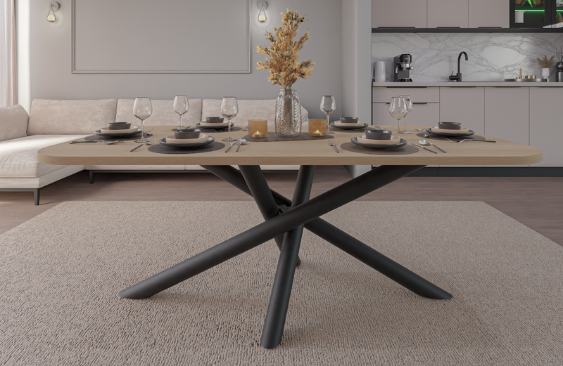 OSLO DINING TABLE 185X90CM LINDBERG OAK 185X90CM