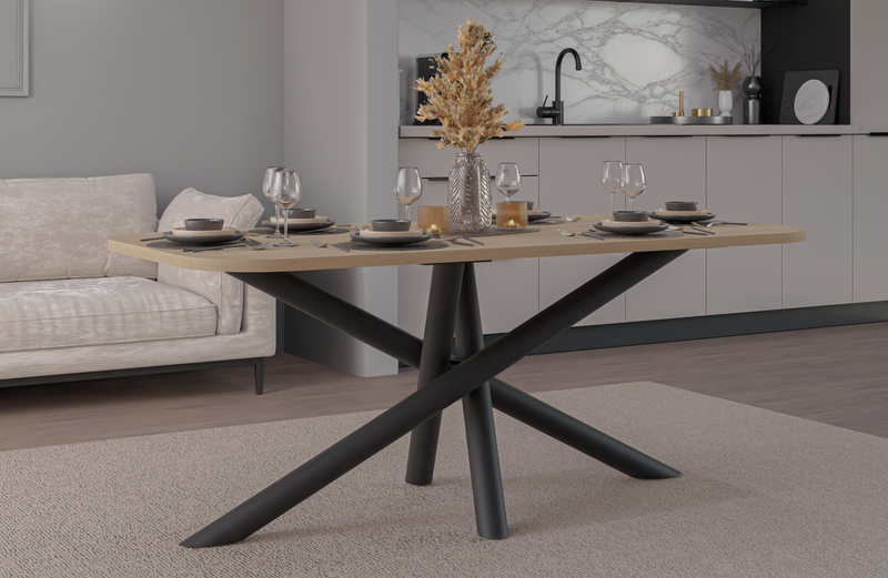 OSLO DINING TABLE 185X90CM LINDBERG OAK 185X90CM