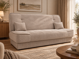 CANAPÉ-LIT WOLY 198CM / RESSORTS + MOUSSE