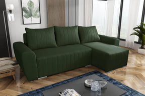 CORNER SOFA BED MALIBU 248CM MALMO 37/ UNIVERSAL RIGHT/LEFT CORNER / FOAMTHIS MODEL IS UNIVERSAL WHICH MEANS YOU CAN CHOOSE CORNER SIDE DURING ASSEMBLYMADE IN MALMO FABRIC CLICK HERE3x PILLOWS INCLUDED1X STORAGE SPACEDIMENTIONS:Corner width: 244cmDepth: 1