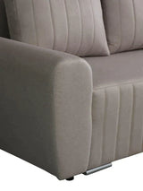 CORNER SOFA BED MALIBU 248CM MALMO 85 / UNIVERSAL RIGHT/LEFT CORNER / FOAMTHIS MODEL IS UNIVERSAL WHICH MEANS YOU CAN CHOOSE CORNER SIDE DURING ASSEMBLYMADE IN MALMO FABRIC CLICK HERE3x PILLOWS INCLUDED1X STORAGE SPACEDIMENTIONS:Corner width: 244cmDepth: