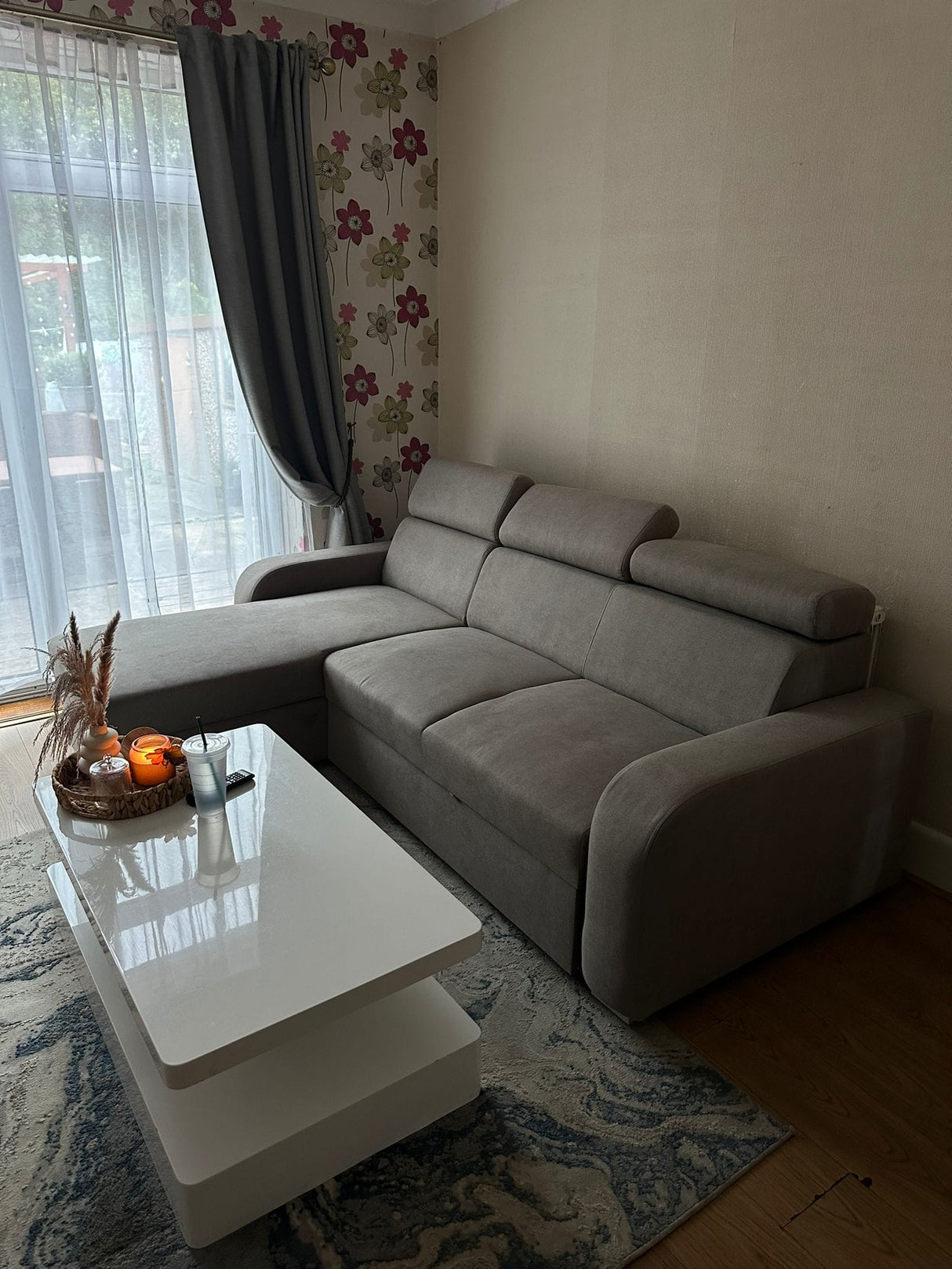 UNIVERSAL CORNER SOFA BED ASTEE 235CM EASY CLEAN FABRIC ADJUSTABLE HEADREST CHOICE OF COLORS / SPRINGS + FOAMTHIS MODEL IS UNIVERSAL WHICH MEANS YOU CAN CHOOSE CORNER SIDE DURING ASSEMBLYASTI 1 ecru ASTI 2 beige ASTI 3 cold beige ASTI 4 toffee ASTI 5 milk