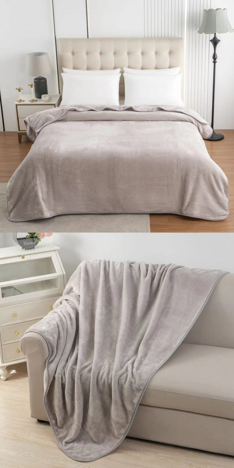 Super Soft Warm Blanket Sofa Bed Throw in Double & King Size SILVEROur chunky throw blanket is big enough to hold a bed, sofa, or couch. It can also be used as a home decoration. Whether you're snuggling up on the couch for a movie night, getting a good n