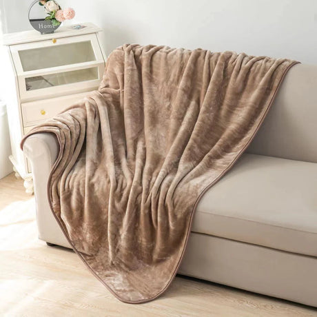 FREE GIFT Super Soft Warm Blanket Sofa Bed Throw in King Size 150x200cm SILVER / CHARCOAL OR MINK