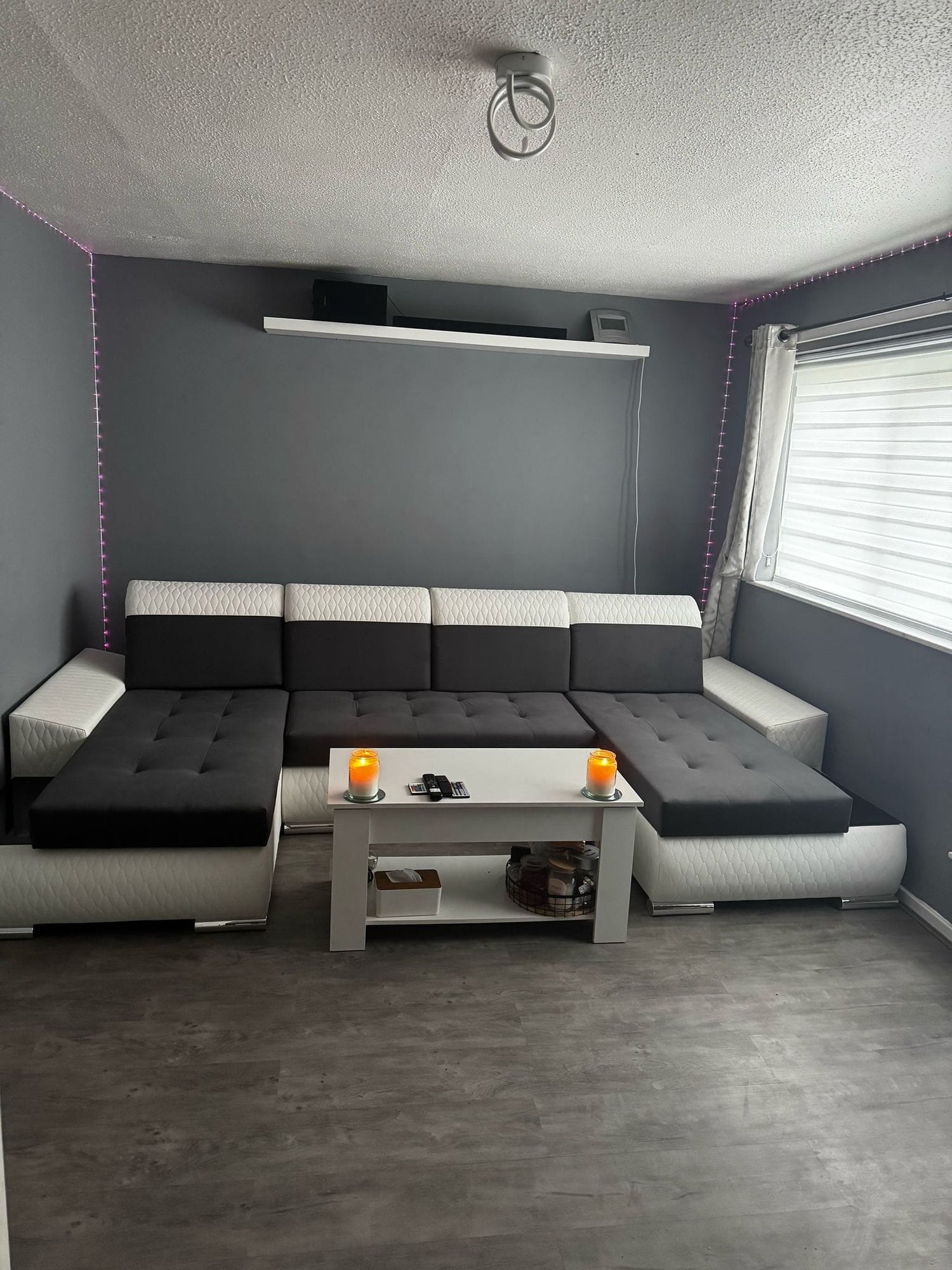 ROHOVÁ ROZKLÁDACÍ POHOVKA LONDON VE TVARU U 2316/1115/60 322CM 3X ÚLOŽNÝ PROSTOR ODOLNÁ PROTI SKVRNÁM SNADNO ČISTITELNÁ LÁTKA / BONELL Pružiny + PĚNA