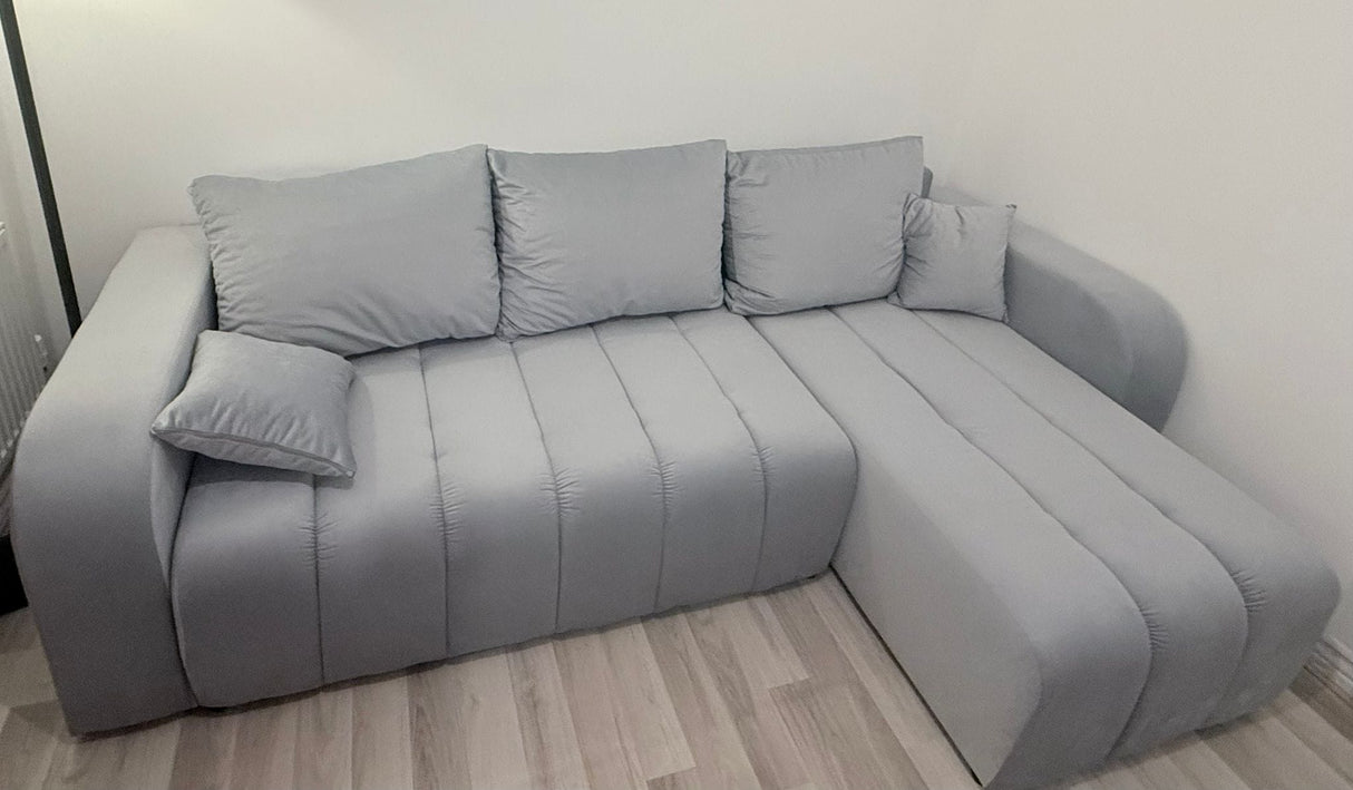 NAROŻNA SOFA ŁÓŻKO VENA 238CM uniwersalny PRAWY/LEWY NAROŻNIK / TKANINA ODPORNA NA PLAMY Z PIANKI