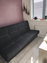 SOFA BED AXEL 195CM SAWANA 14 BLACK / SPRINGS + FOAM