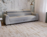 NOWOŚĆ!! SOFA Z FUNKCJĄ SPANIA AURA 258 CM, PIANKA + SPRĘŻYNY FALISTE, DOSTĘPNA W RÓŻNYCH KOLORACH