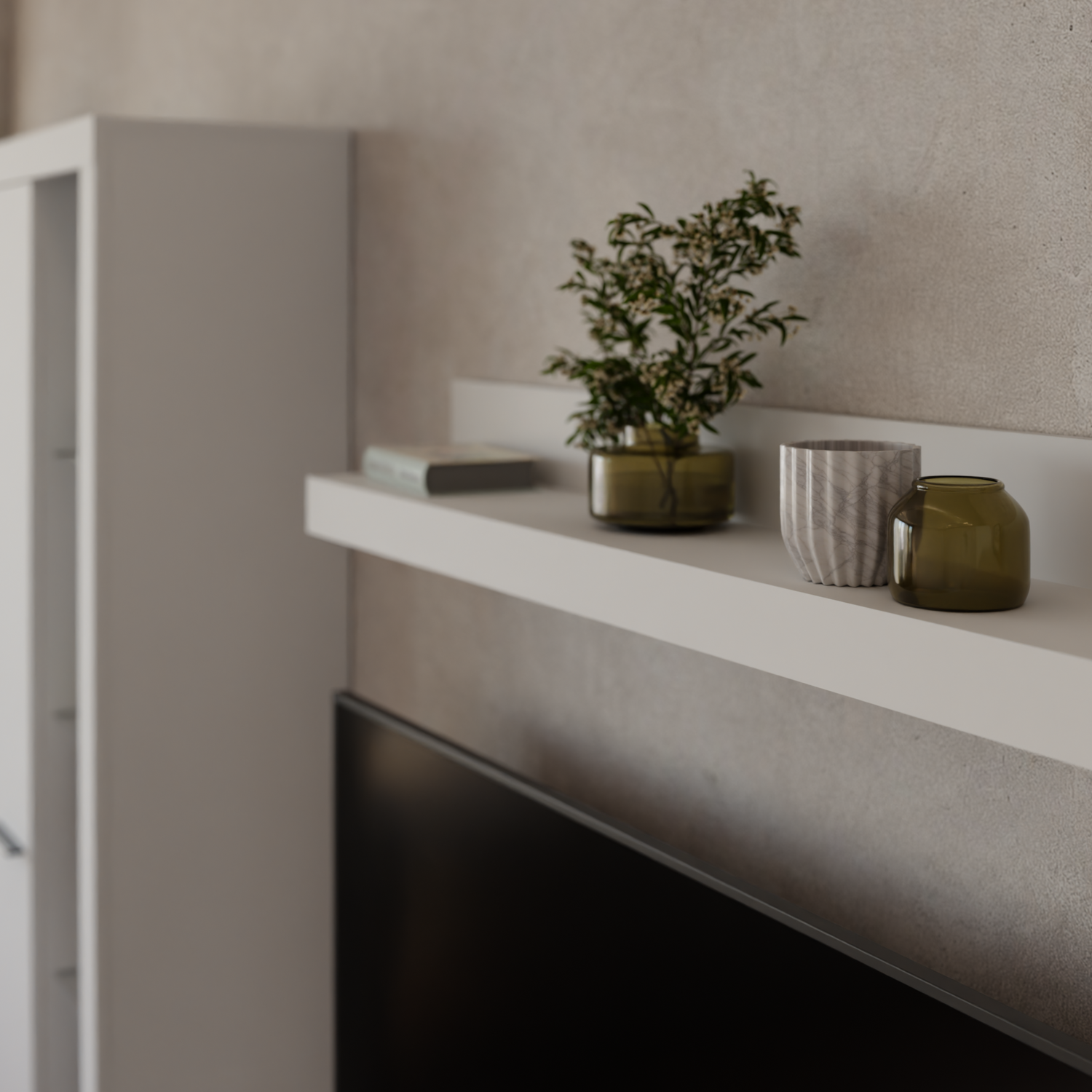 TV WALL UNIT ROMA XL WHITE - Anna Furniture