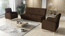 SOFA BED SET 3+1+1 AXEL + 2X ARMCHAIRS CARLODimensions: (+/- 2cm) - width 195 cm- depth 91 cm- height 90 cm- 119/195 cm sleeping areaThe following were used for the production of the sofa:- a structure made of pine wood, chipboard and MDF board- the seat
