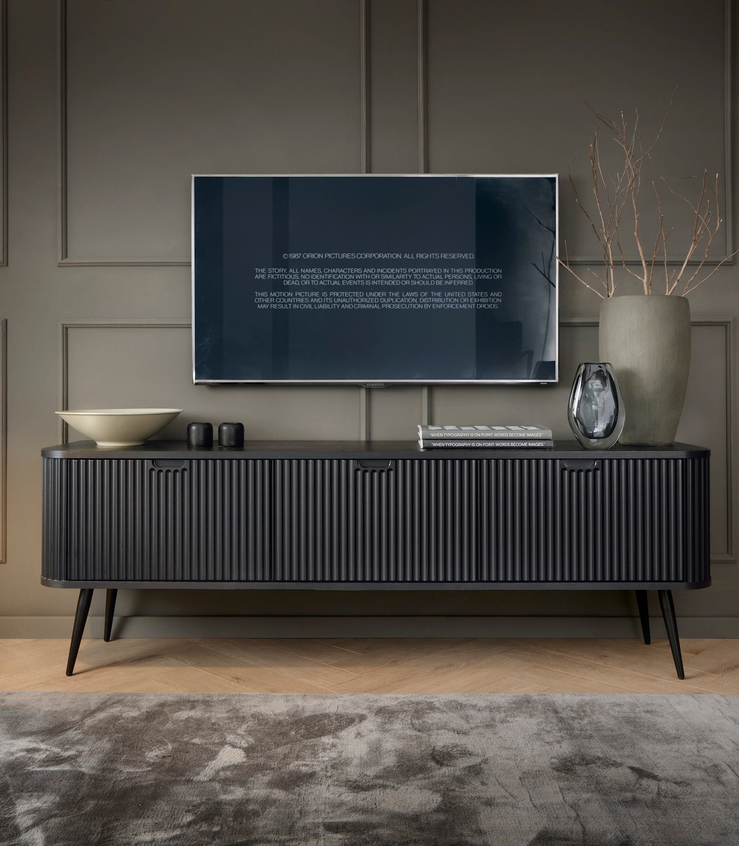 LIVING ROOM ZOVI FURNITURE SET BLACKFURNITUTE SET INCLUDES: Storage cabinet ZOVA 02 103X129X39CM Storage cabinet ZOVA 03 168X87X39CM TV Stand ZOVA 01 168X56X39CM ColourCASHMERE/BLACK MaterialLaminated board 18mm / MDF-board 18mmMDF-board 18mm Metal, in bl