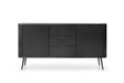 Storage cabinet ZOVA 02 BLACKProduct description Dimensions Width 103cm Height 129cm Depth 39cm Details Colour cashmere Material Laminated board 18mm / MDF-board 18mm Veneer ABS edges Legs Metal, in black (23cm) Warranty 24 monthsUncategorizedAnna Furnitu